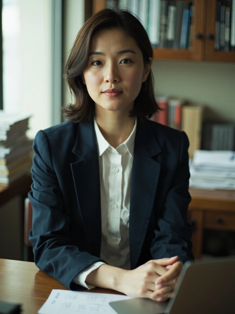 Editorial portrait of Ranking Japan's head of research seated at a Tokyo desk